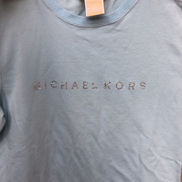 NWOT powder blue Michael Kors long sleeve tee - Picture 4 of 4